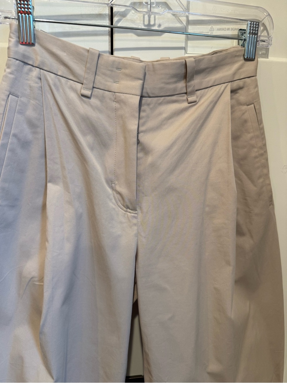 COS Wide-Leg Cotton Pants in Beige - Picture 3 of 6
